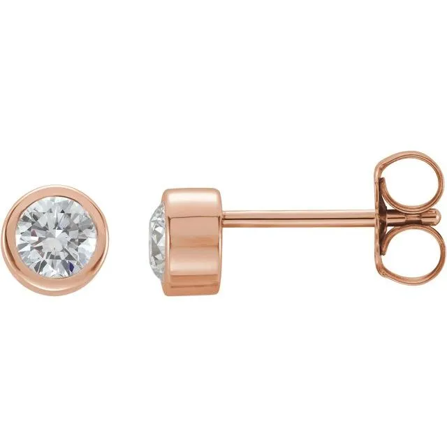 White Sapphire Stud Earrings