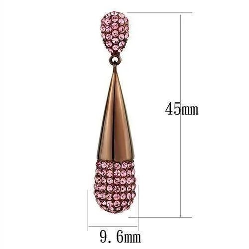 Women's Earrings - Coffee light Stainless Steel Earrings