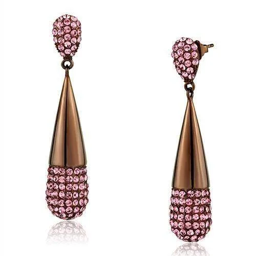 Women's Earrings - Coffee light Stainless Steel Earrings