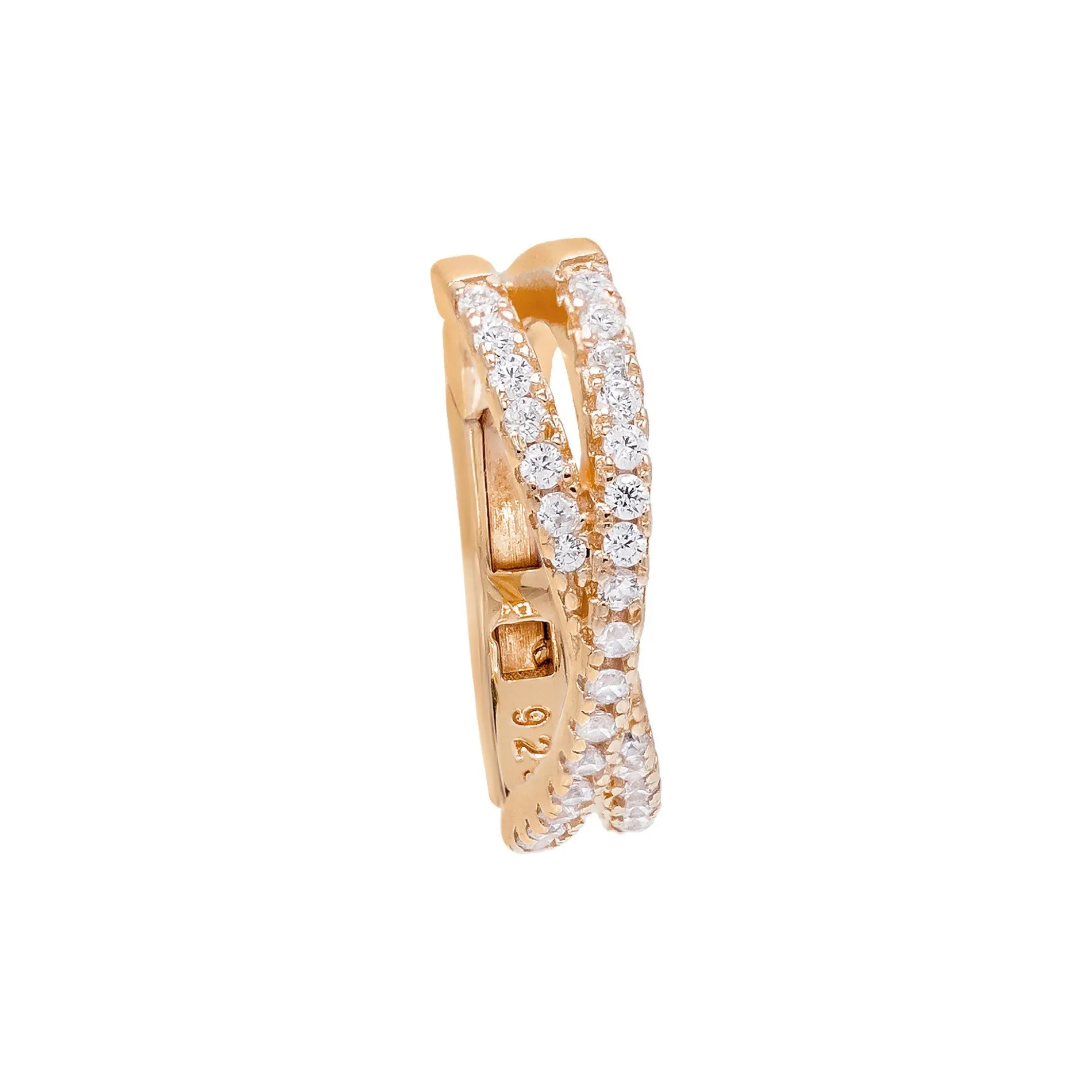 X Pavé Hinge Ear Cuff