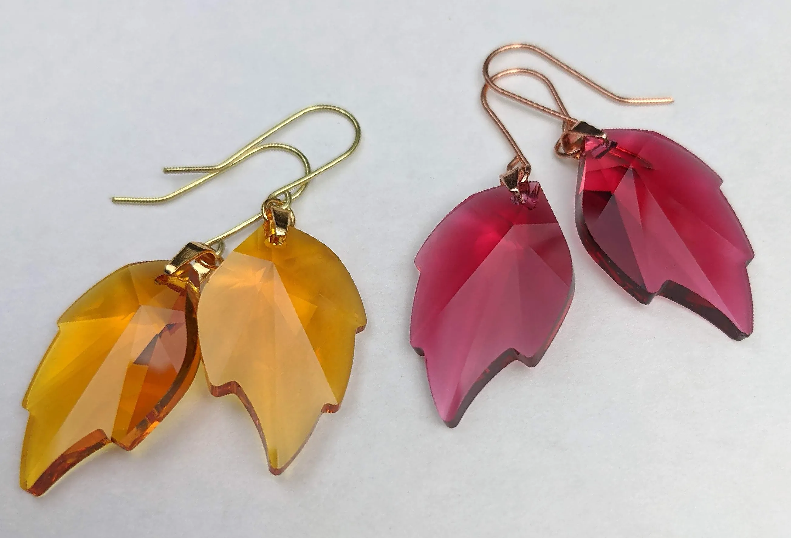 YELLOW HARVEST LEAF EARRINGS